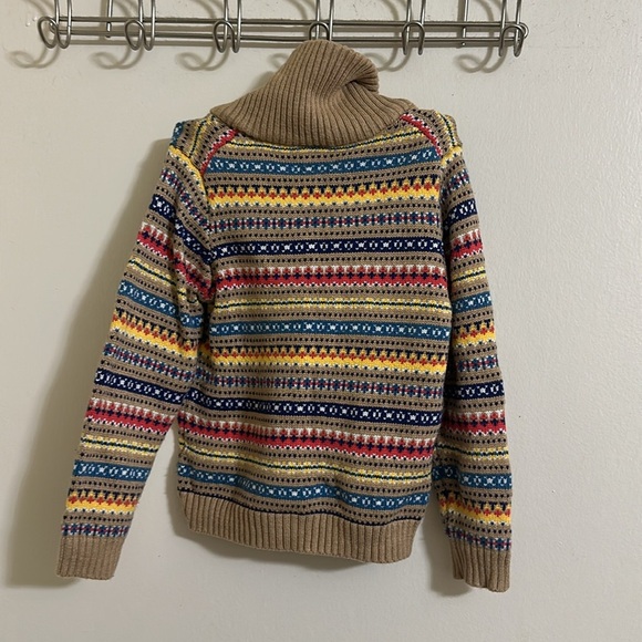 EUC Janie and Jack Boys Cowl Neck Knit Multicolor Sweater size 5 - Picture 2 of 4